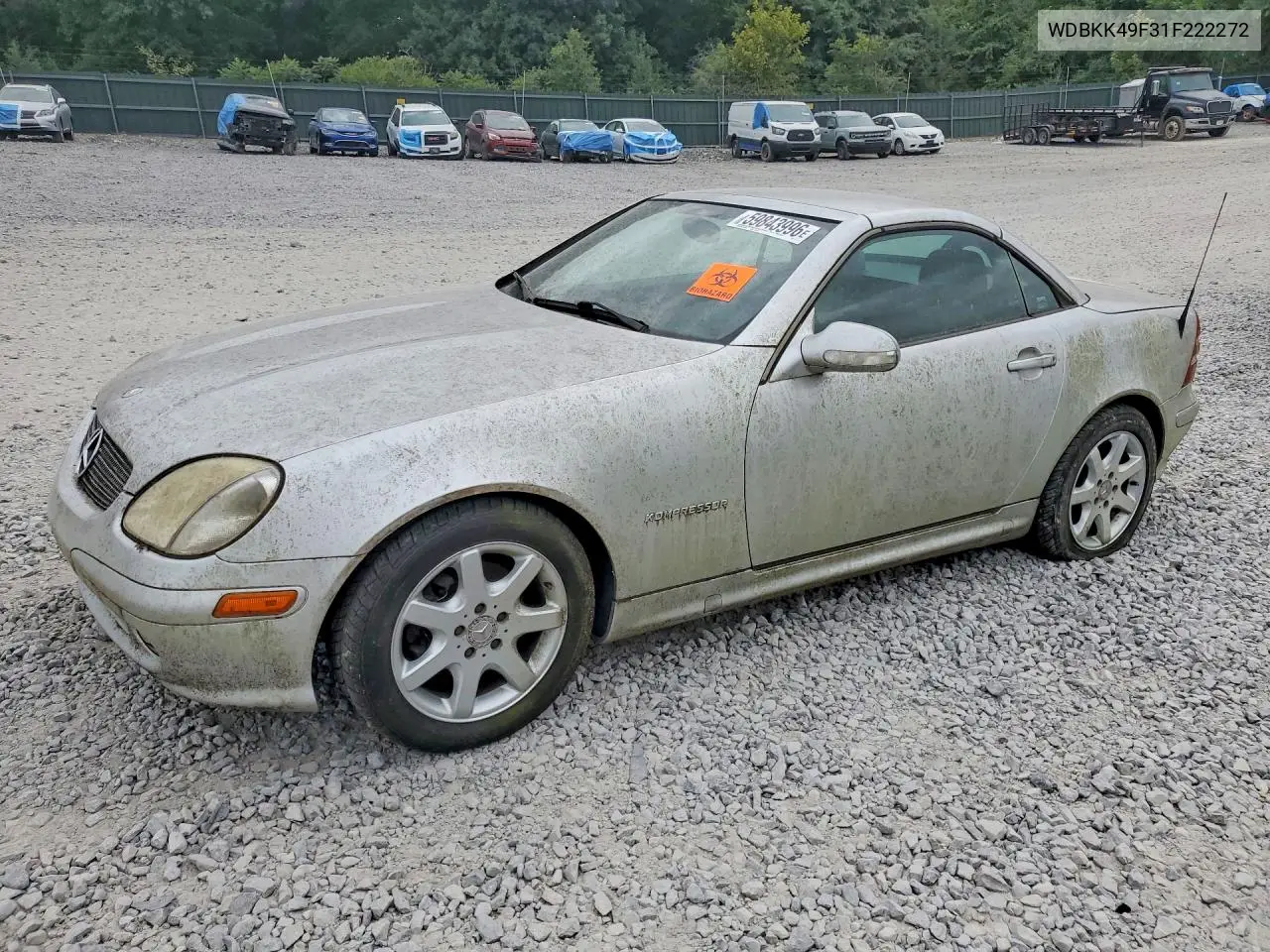 2001 Merz Slk Class Slk230 2D VIN: WDBKK49F31F222272 Lot: 59843996