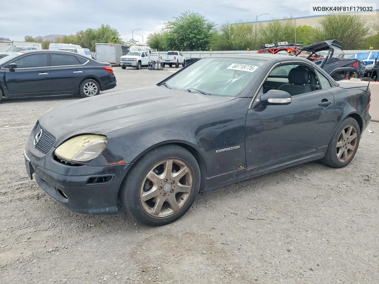 2001 Mercedes-Benz Slk 230 Kompressor VIN: WDBKK49F81F179032 Lot: 60718776