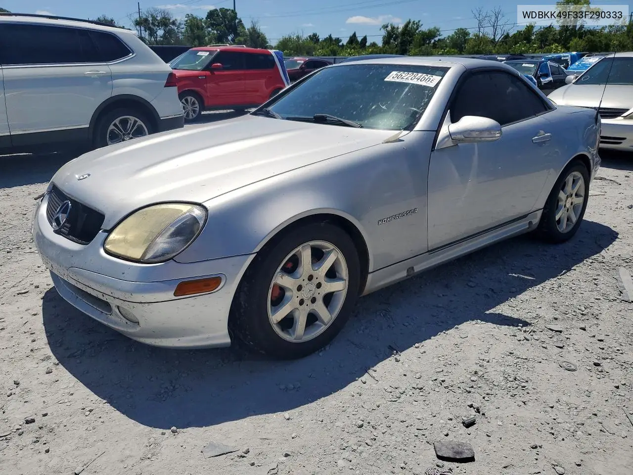 2003 Mercedes-Benz Slk 230 Kompressor VIN: WDBKK49F33F290333 Lot: 56228466