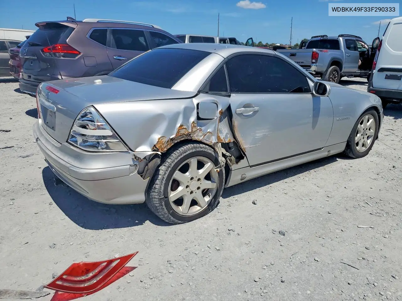 2003 Mercedes-Benz Slk 230 Kompressor VIN: WDBKK49F33F290333 Lot: 56228466