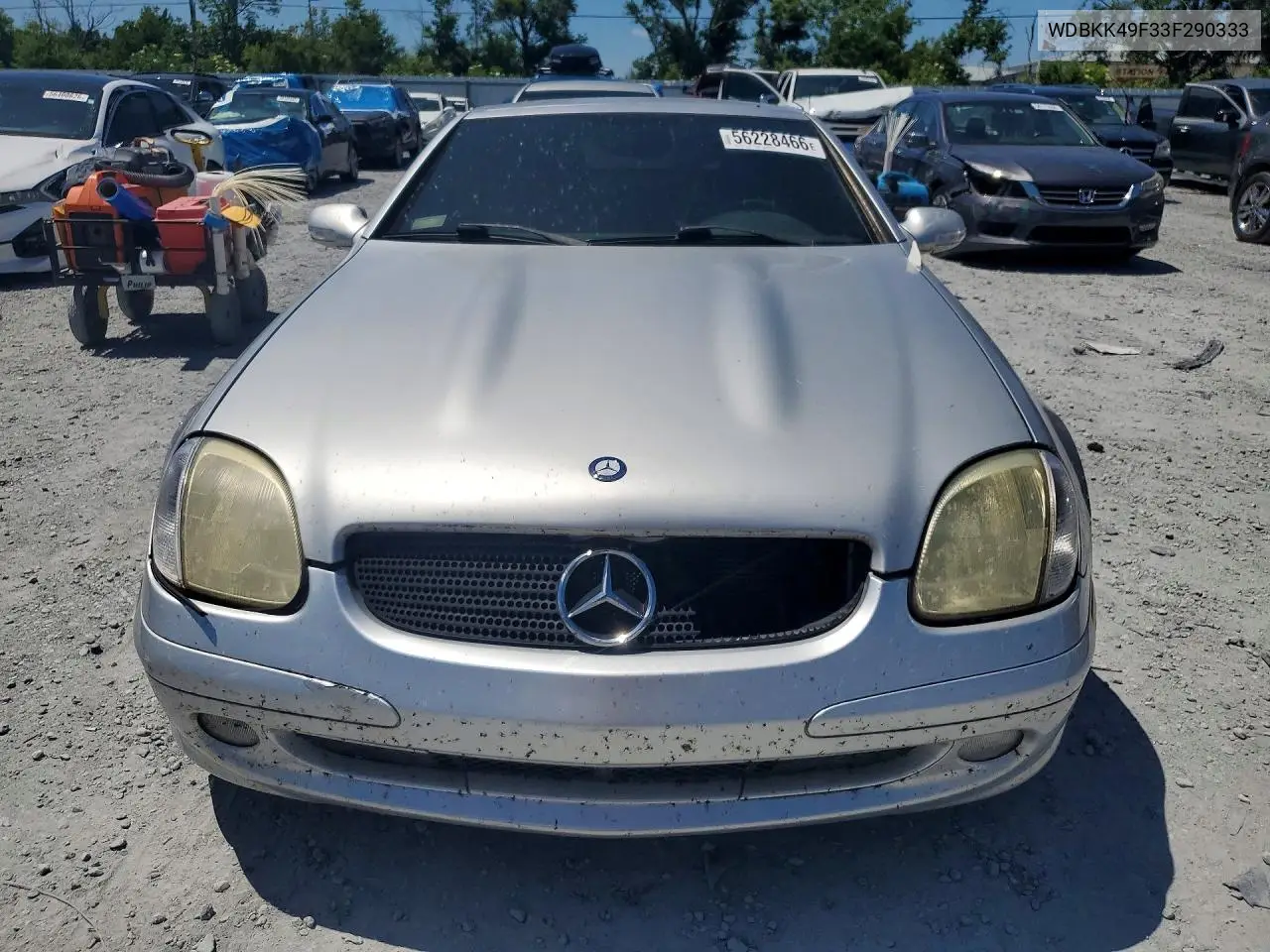 2003 Mercedes-Benz Slk 230 Kompressor VIN: WDBKK49F33F290333 Lot: 56228466