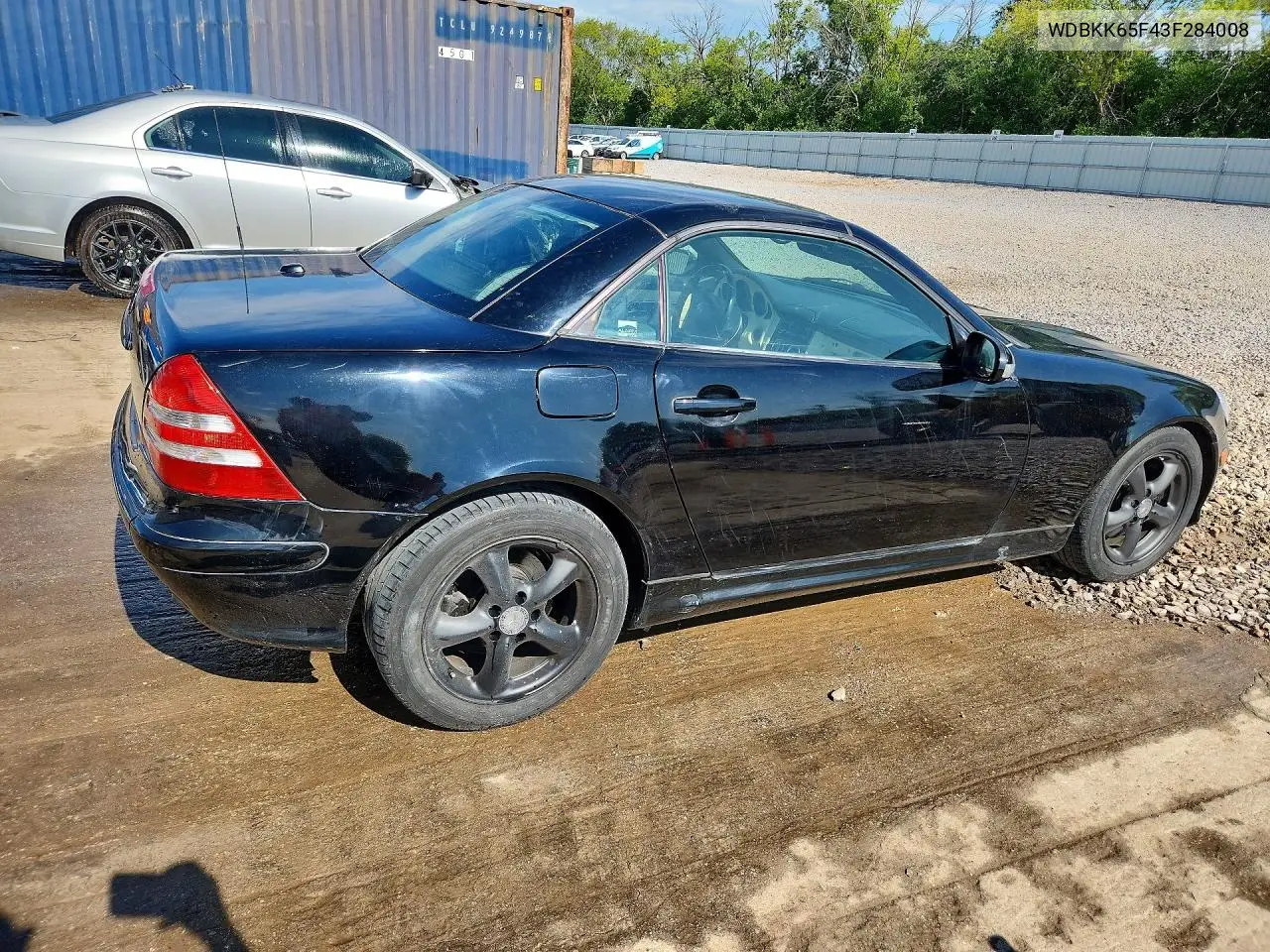2003 Mercedes-Benz Slk 320 VIN: WDBKK65F43F284008 Lot: 85966345