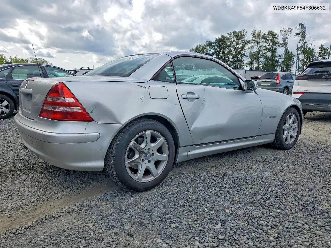 2004 Mercedes-Benz Slk 230 Kompressor VIN: WDBKK49F54F306632 Lot: 53844116
