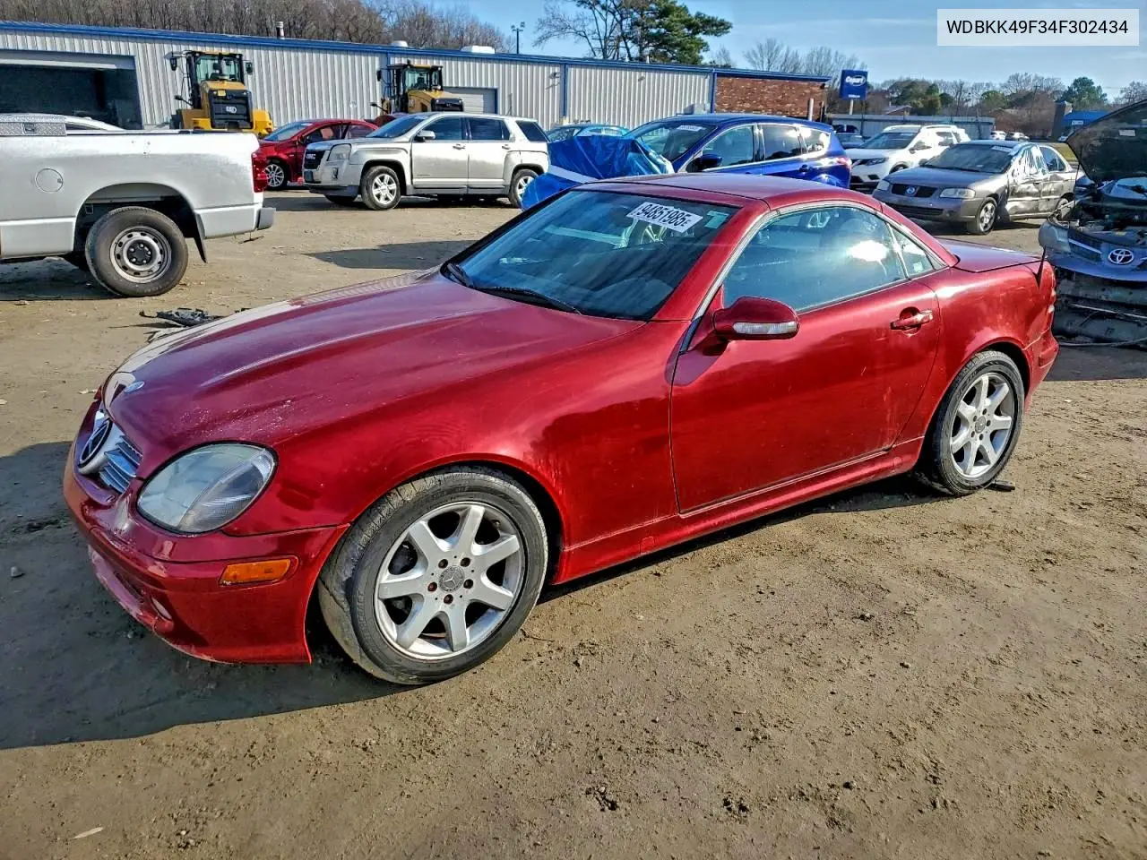 2004 Mercedes-Benz Slk 230 Kompressor VIN: WDBKK49F34F302434 Lot: 94852045