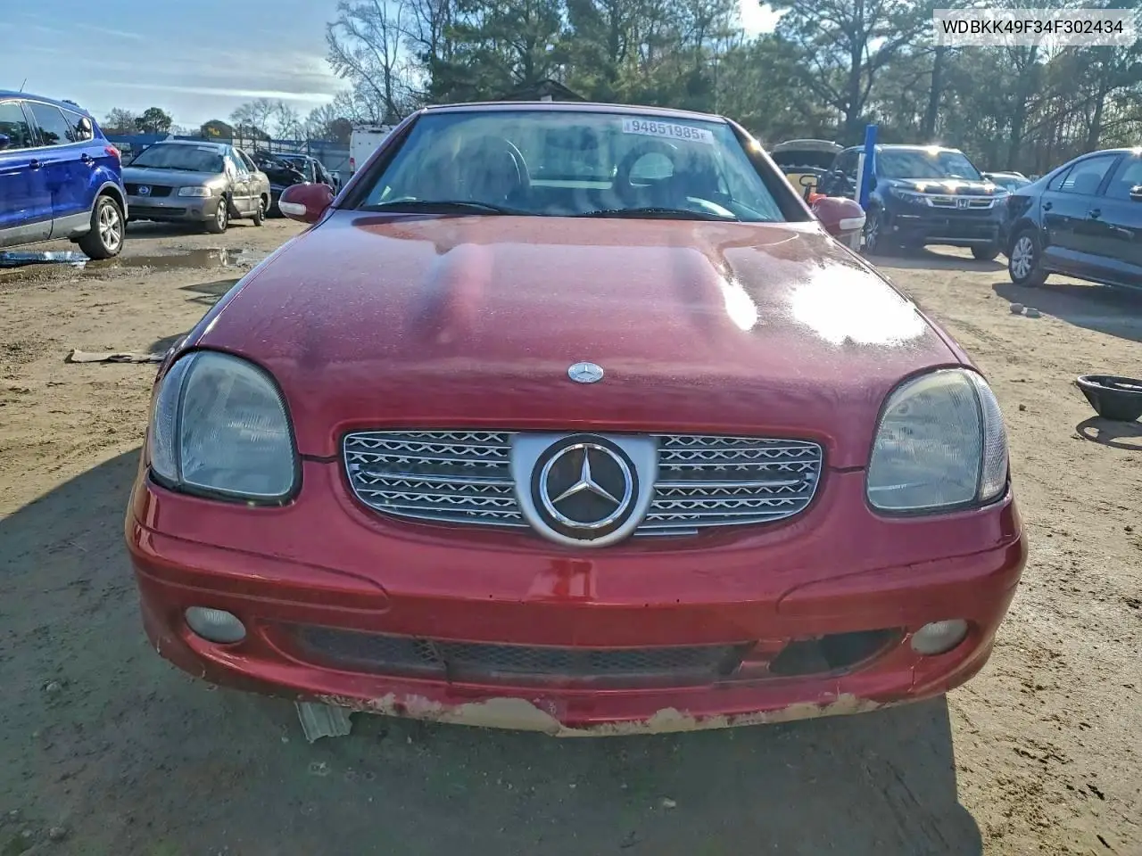 2004 Mercedes-Benz Slk 230 Kompressor VIN: WDBKK49F34F302434 Lot: 94852045