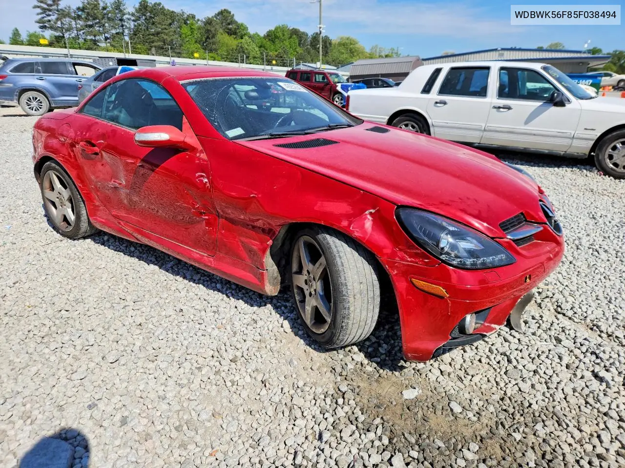 2005 Mercedes-Benz Slk 350 VIN: WDBWK56F85F038494 Lot: 49252646