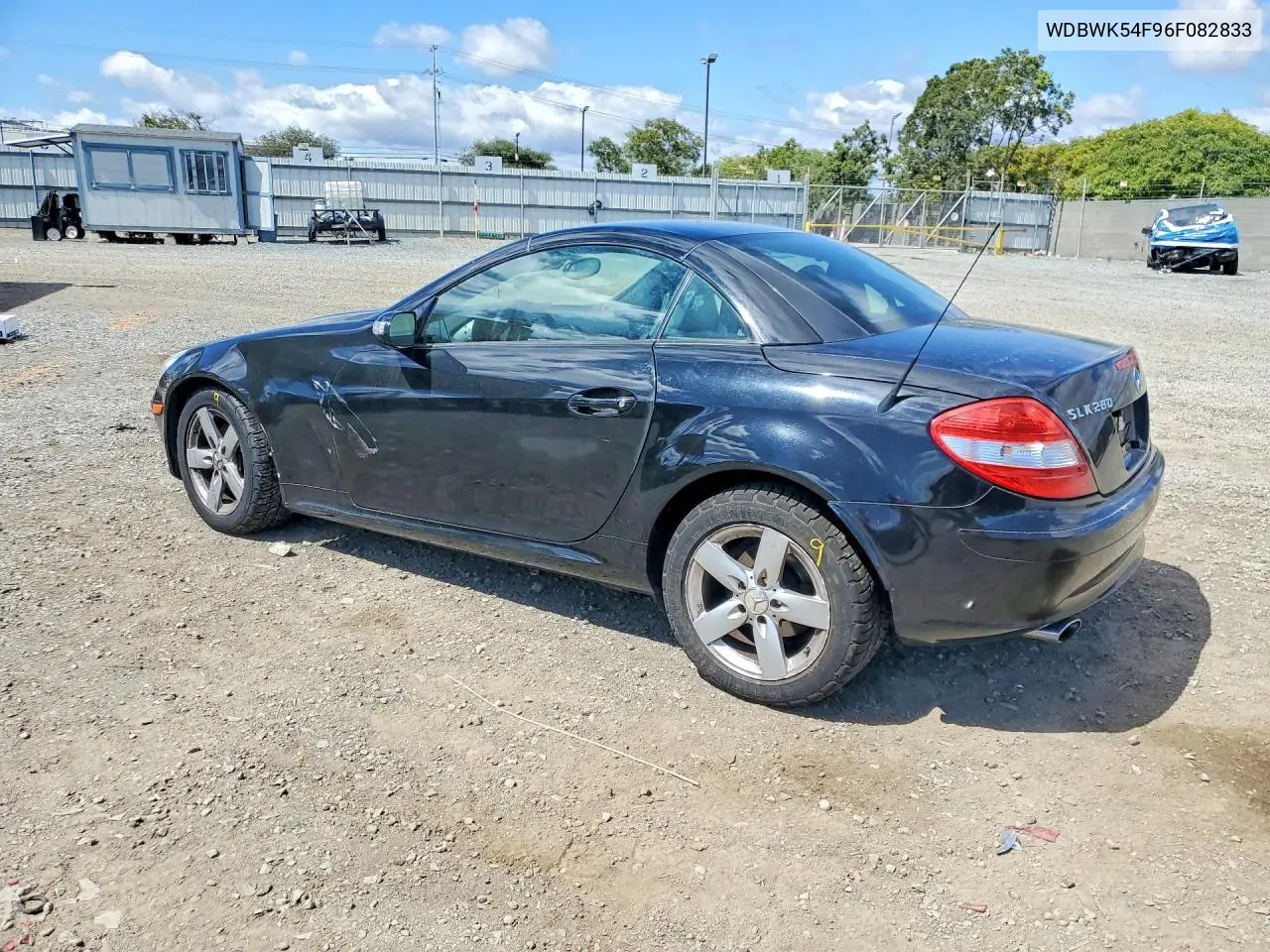 2006 Mercedes-Benz Slk 280 VIN: WDBWK54F96F082833 Lot: 55444726