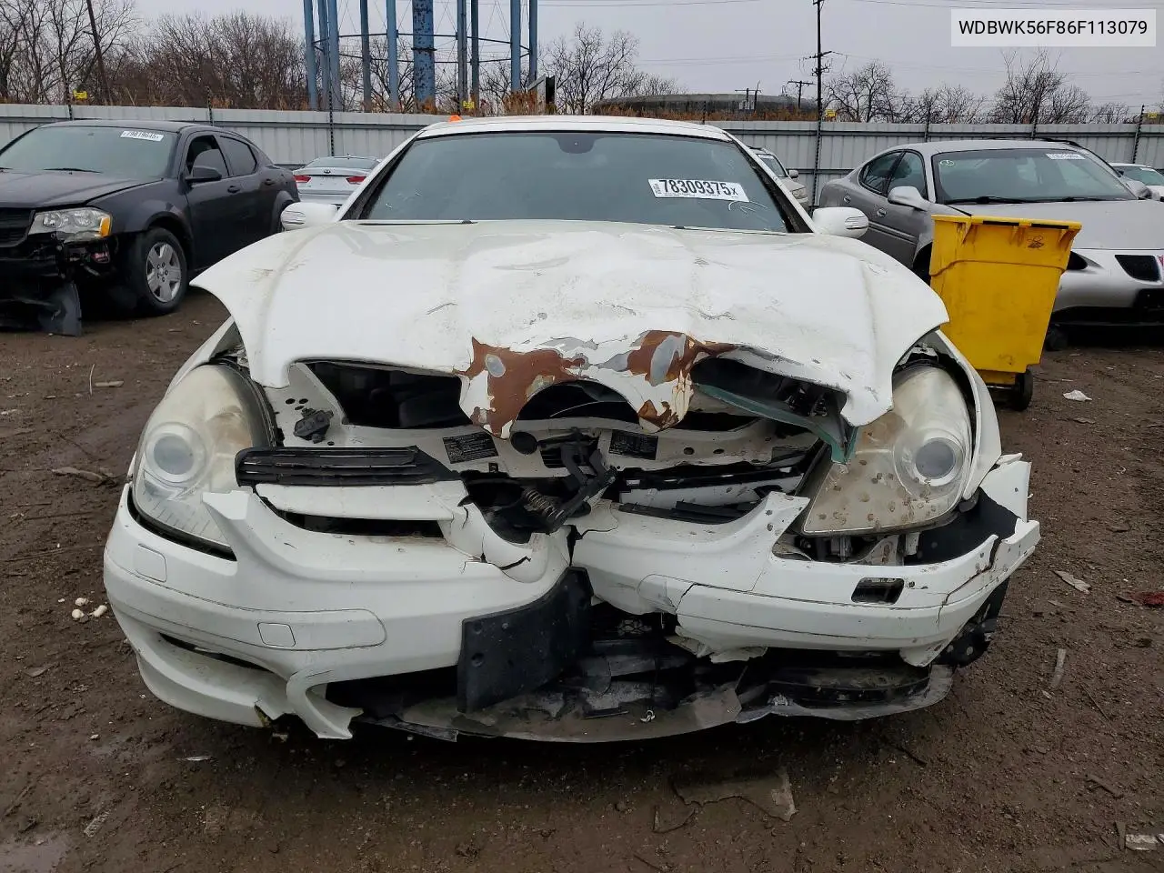 2006 Mercedes-Benz Slk 350 VIN: WDBWK56F86F113079 Lot: 78309375