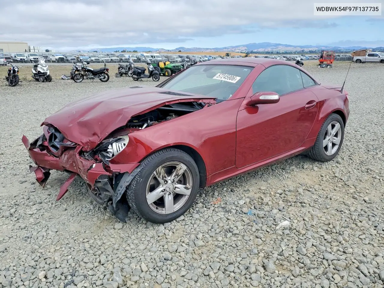 2007 Mercedes-Benz Slk 280 VIN: WDBWK54F97F137735 Lot: 57245906