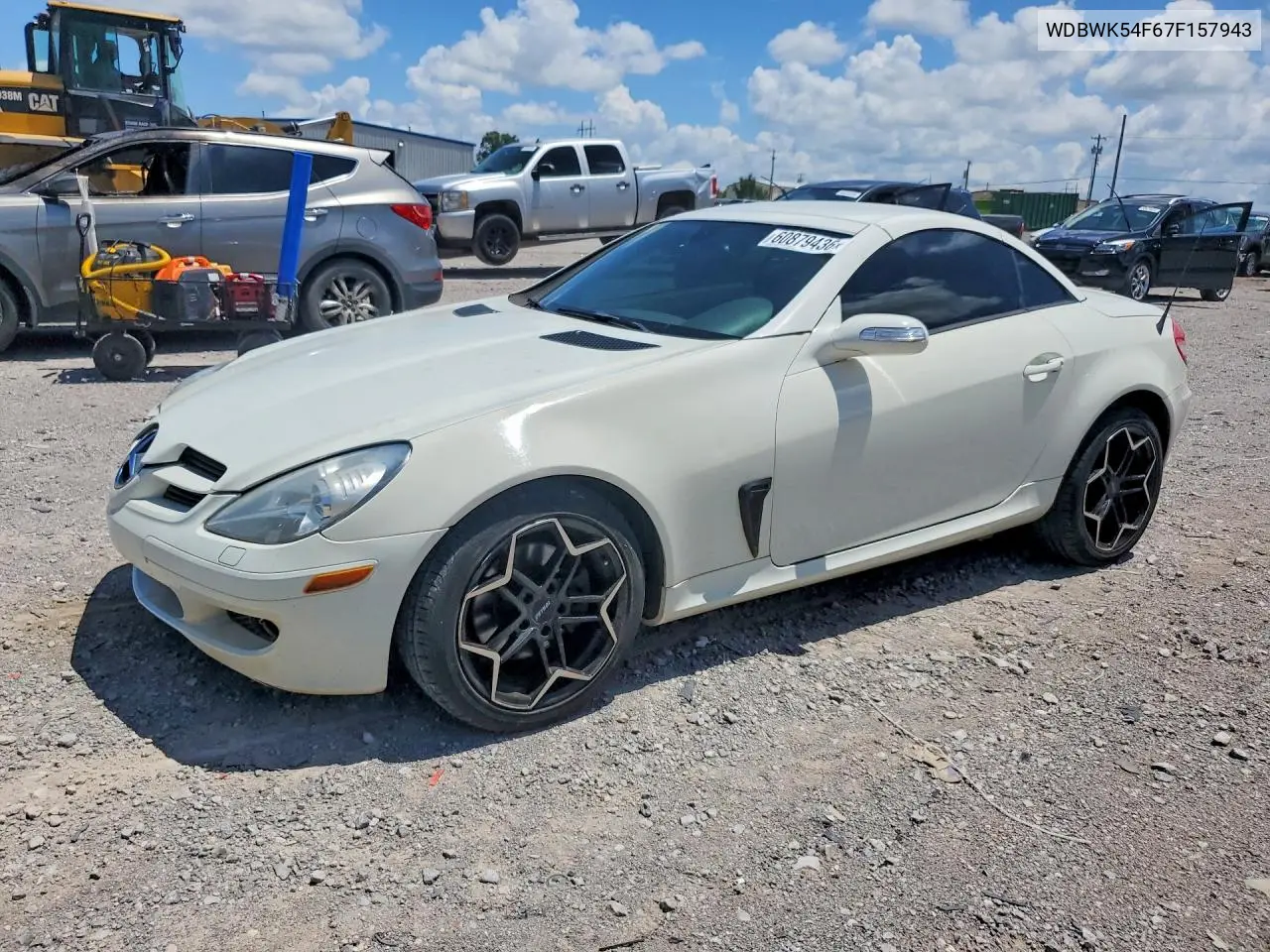 2007 Mercedes-Benz Slk 280 VIN: WDBWK54F67F157943 Lot: 60879436