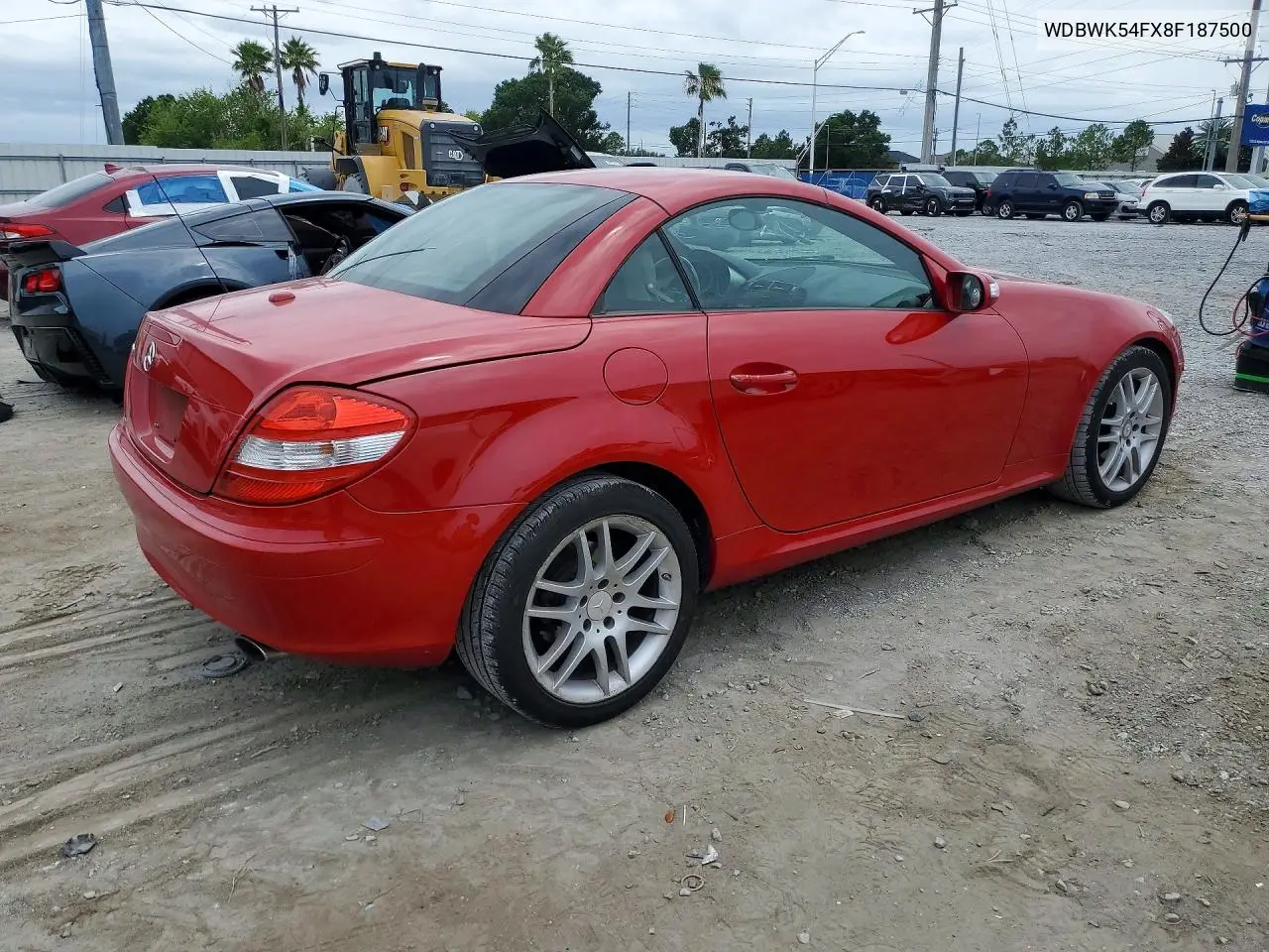2008 Mercedes-Benz Slk 280 VIN: WDBWK54FX8F187500 Lot: 56053816
