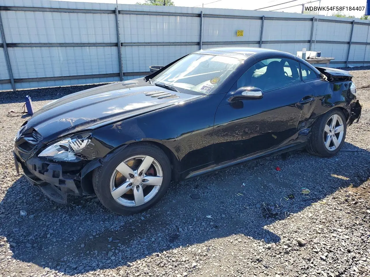 2008 Mercedes-Benz Slk 280 VIN: WDBWK54F58F184407 Lot: 56567386
