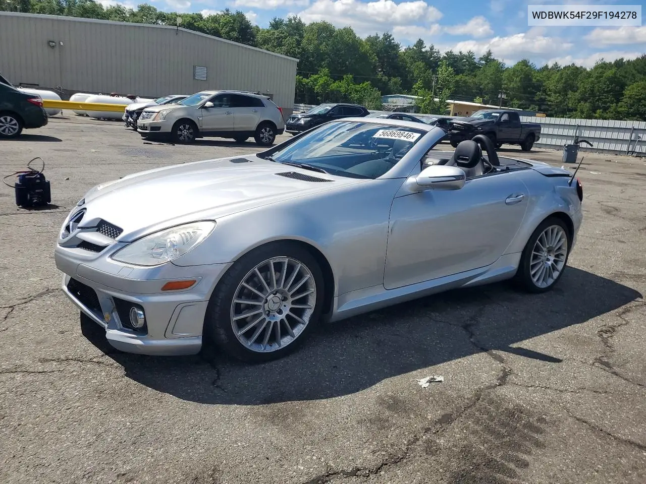 2009 Mercedes-Benz Slk 300 VIN: WDBWK54F29F194278 Lot: 56869846