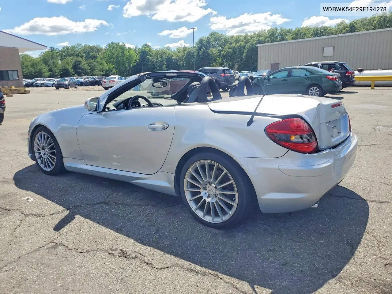 2009 Mercedes-Benz Slk 300 VIN: WDBWK54F29F194278 Lot: 56869846