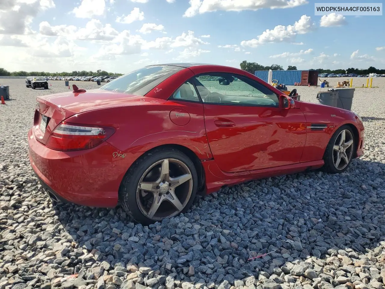 2012 Mercedes-Benz Slk 350 VIN: WDDPK5HA4CF005163 Lot: 48573466