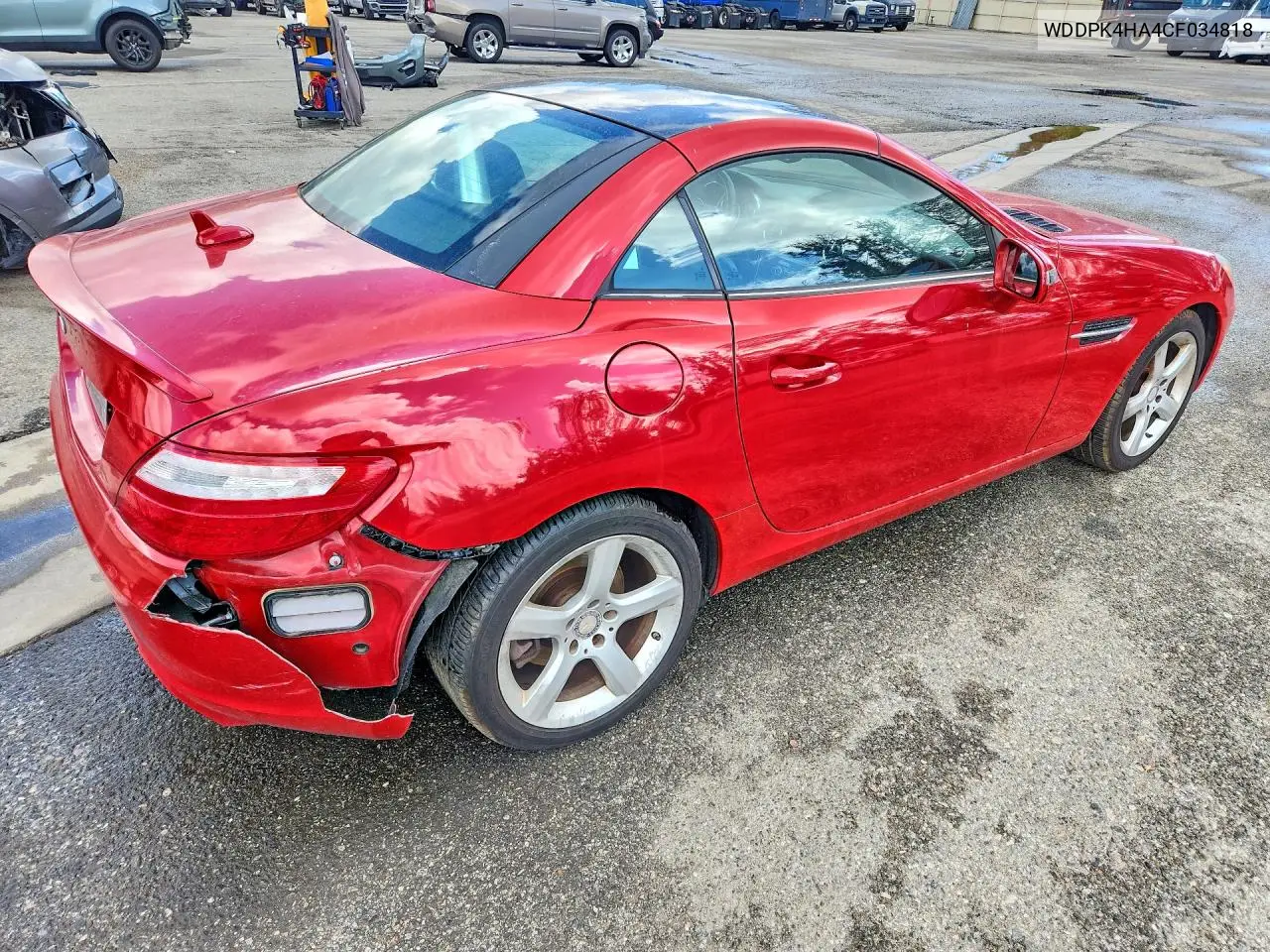 2012 Mercedes-Benz Slk 250 VIN: WDDPK4HA4CF034818 Lot: 50821976