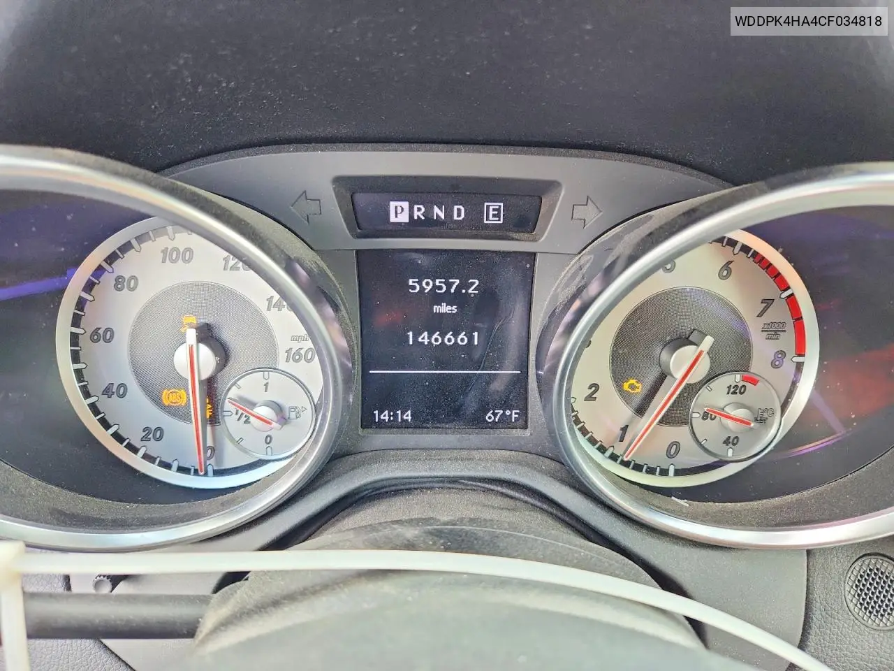 2012 Mercedes-Benz Slk 250 VIN: WDDPK4HA4CF034818 Lot: 50821976
