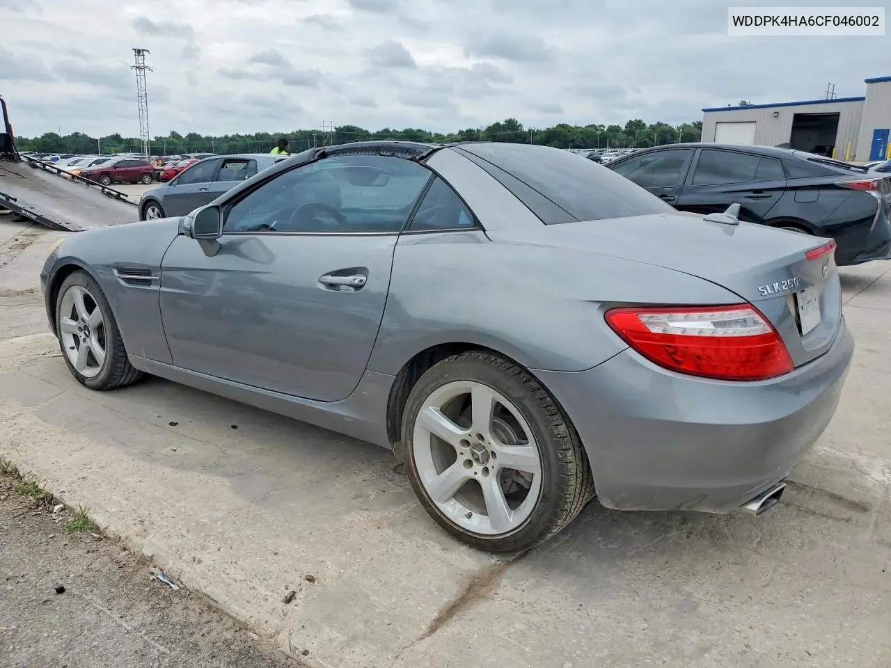 2012 Mercedes-Benz Slk 250 VIN: WDDPK4HA6CF046002 Lot: 55629216