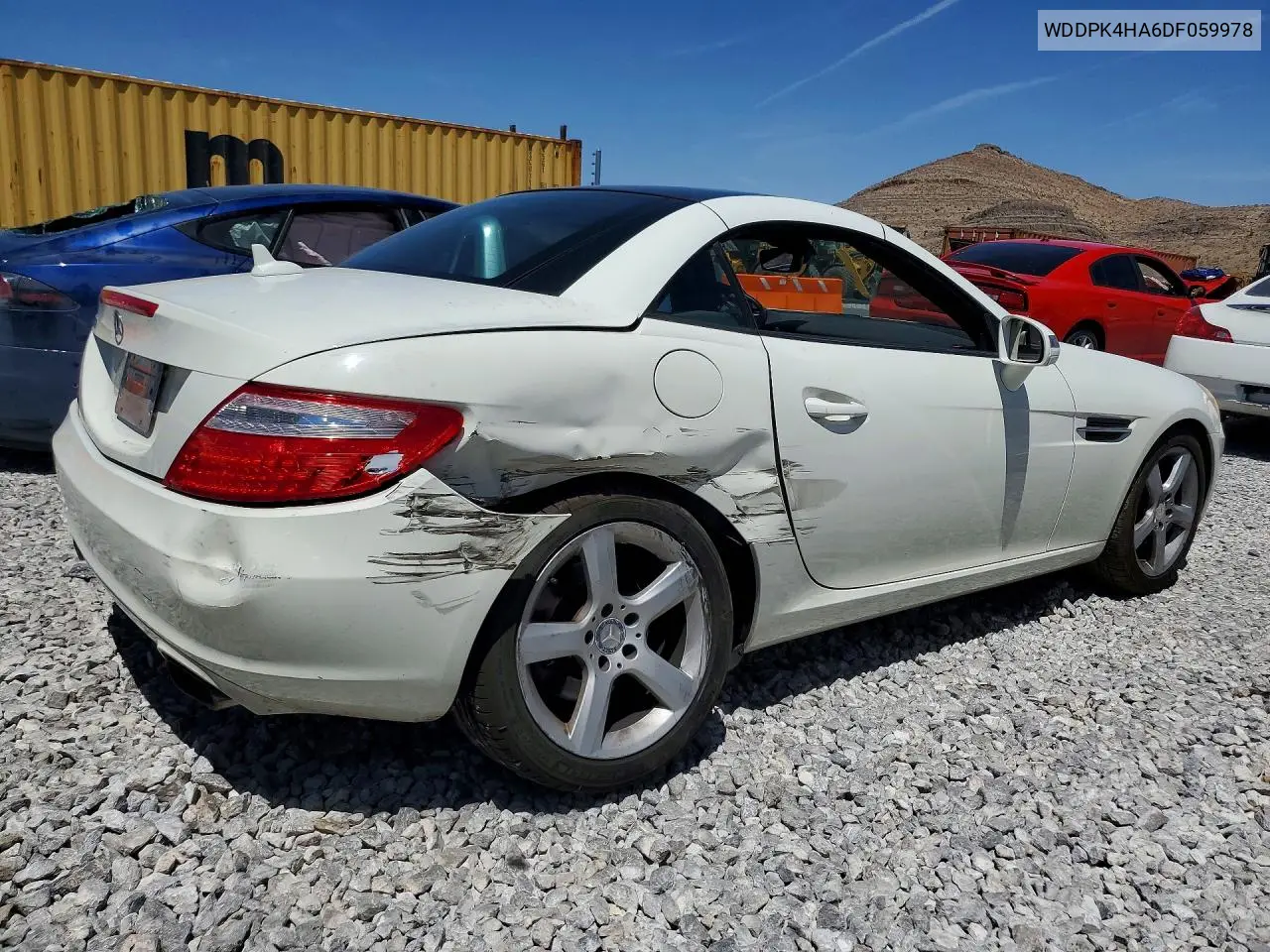 2013 Mercedes-Benz Slk 250 VIN: WDDPK4HA6DF059978 Lot: 55727646