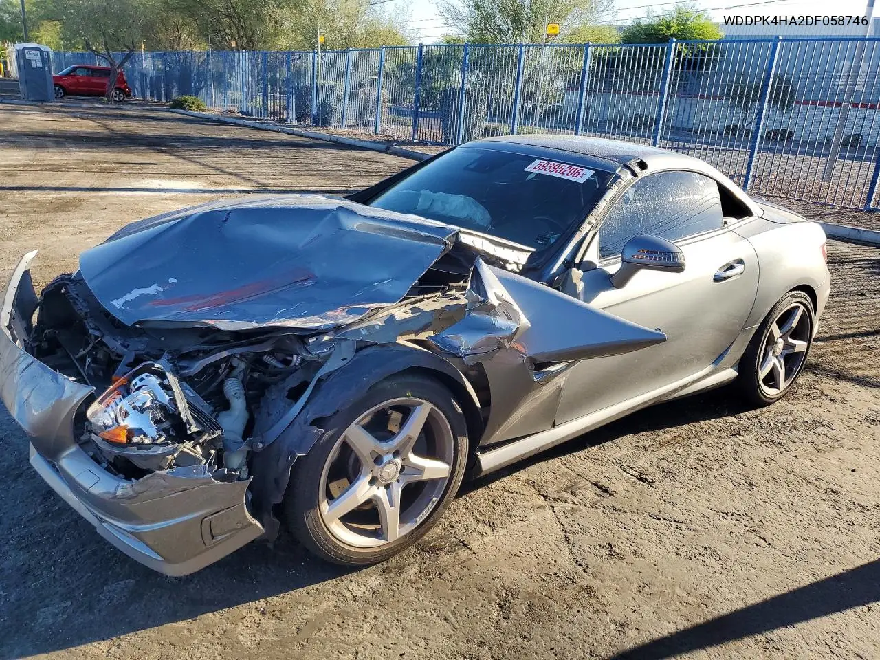 2013 Mercedes-Benz Slk 250 VIN: WDDPK4HA2DF058746 Lot: 59395206