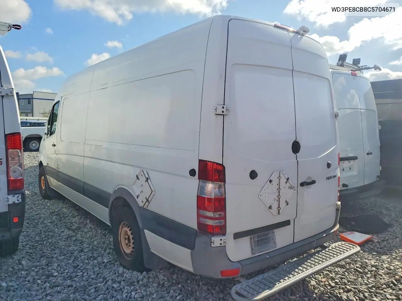 2012 Mercedes-Benz Sprinter 2500 VIN: WD3PE8CB8C5704671 Lot: 58230586