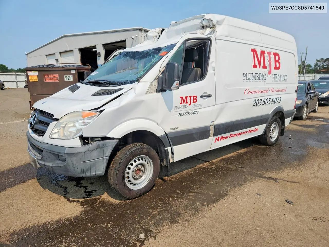 2013 Mercedes-Benz Sprinter 2500 VIN: WD3PE7CC8D5741840 Lot: 59977806