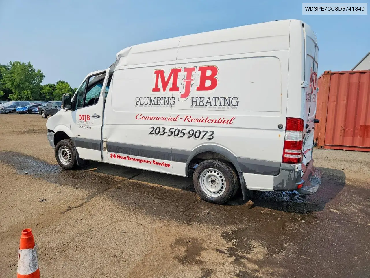 2013 Mercedes-Benz Sprinter 2500 VIN: WD3PE7CC8D5741840 Lot: 59977806