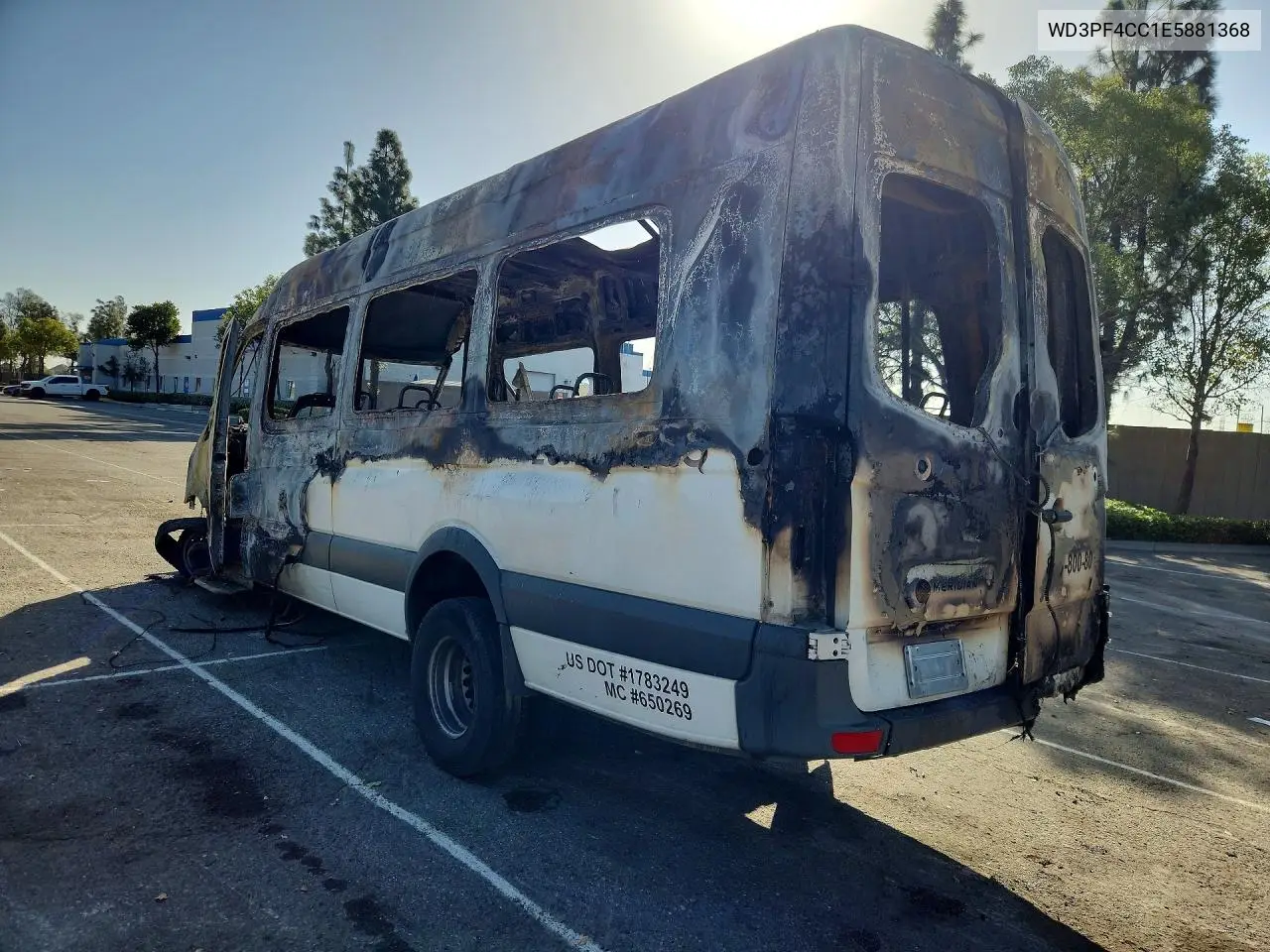 2014 Mercedes-Benz Sprinter 3500 VIN: WD3PF4CC1E5881368 Lot: 75262485