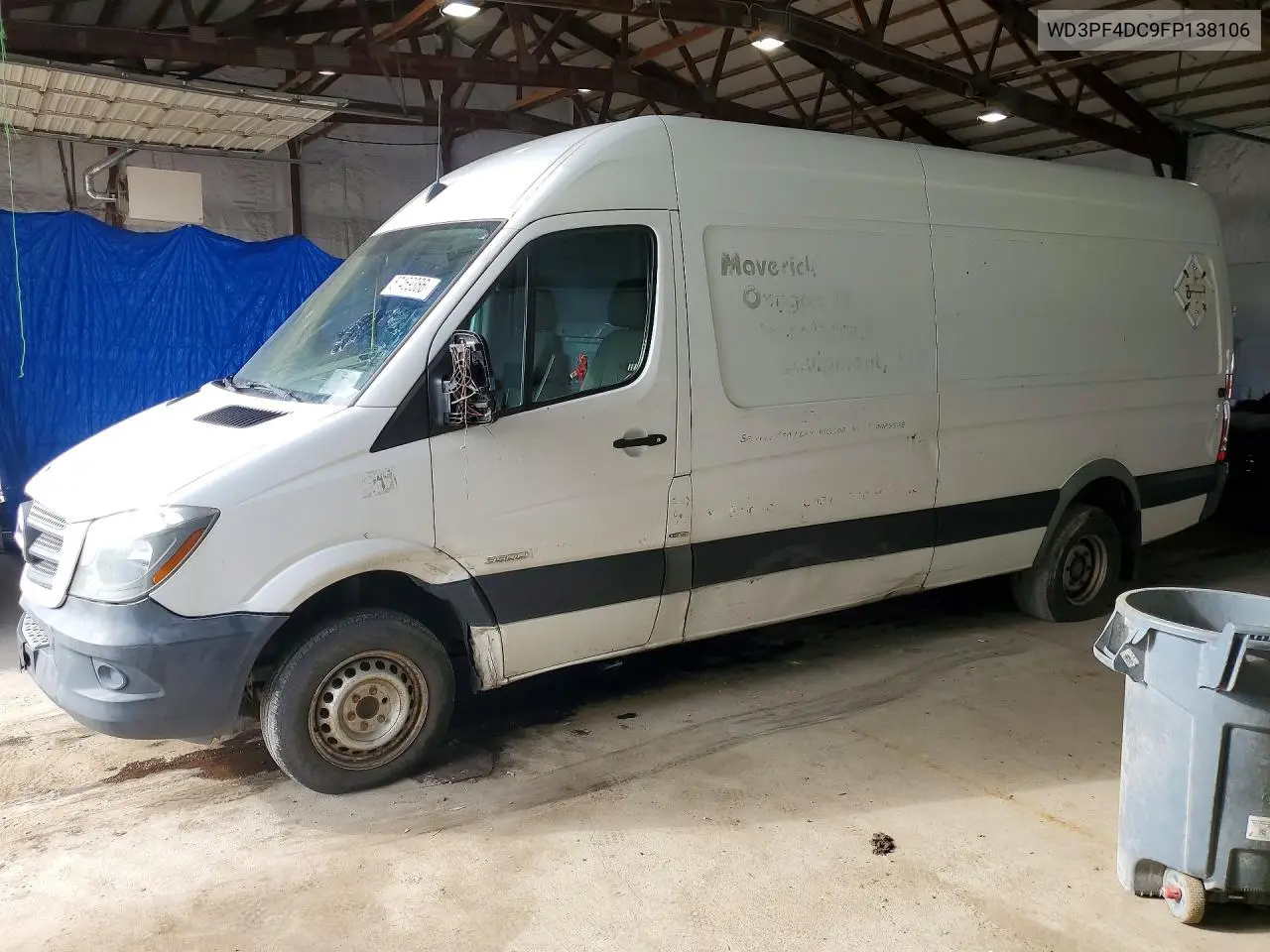 2015 Mercedes Benz Sprinter 3500 Delivery Van VIN: WD3PF4DC9FP138106 Lot: 57469386