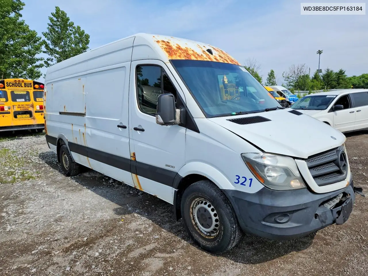 2015 Mercedes-Benz Sprinter 2500 VIN: WD3BE8DC5FP163184 Lot: 57538446