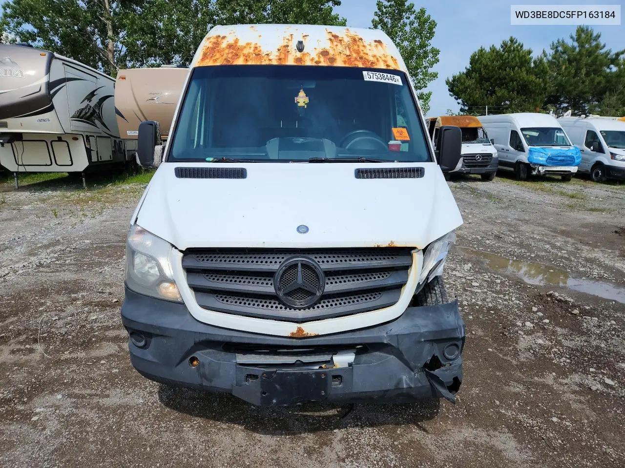 2015 Mercedes-Benz Sprinter 2500 VIN: WD3BE8DC5FP163184 Lot: 57538446
