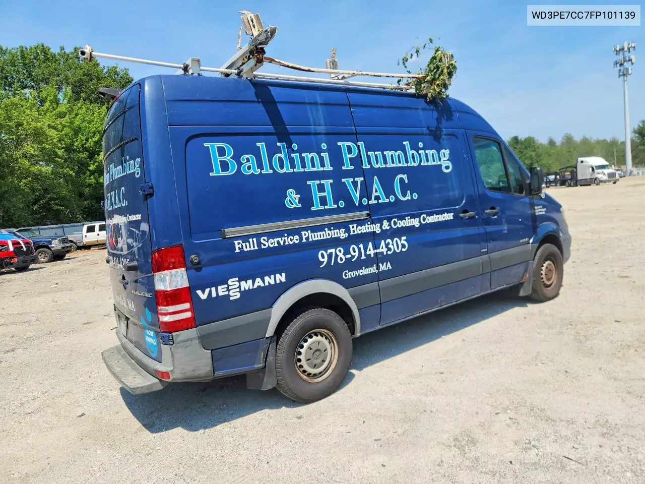2015 Mercedes-Benz Sprinter 2500 VIN: WD3PE7CC7FP101139 Lot: 59580786