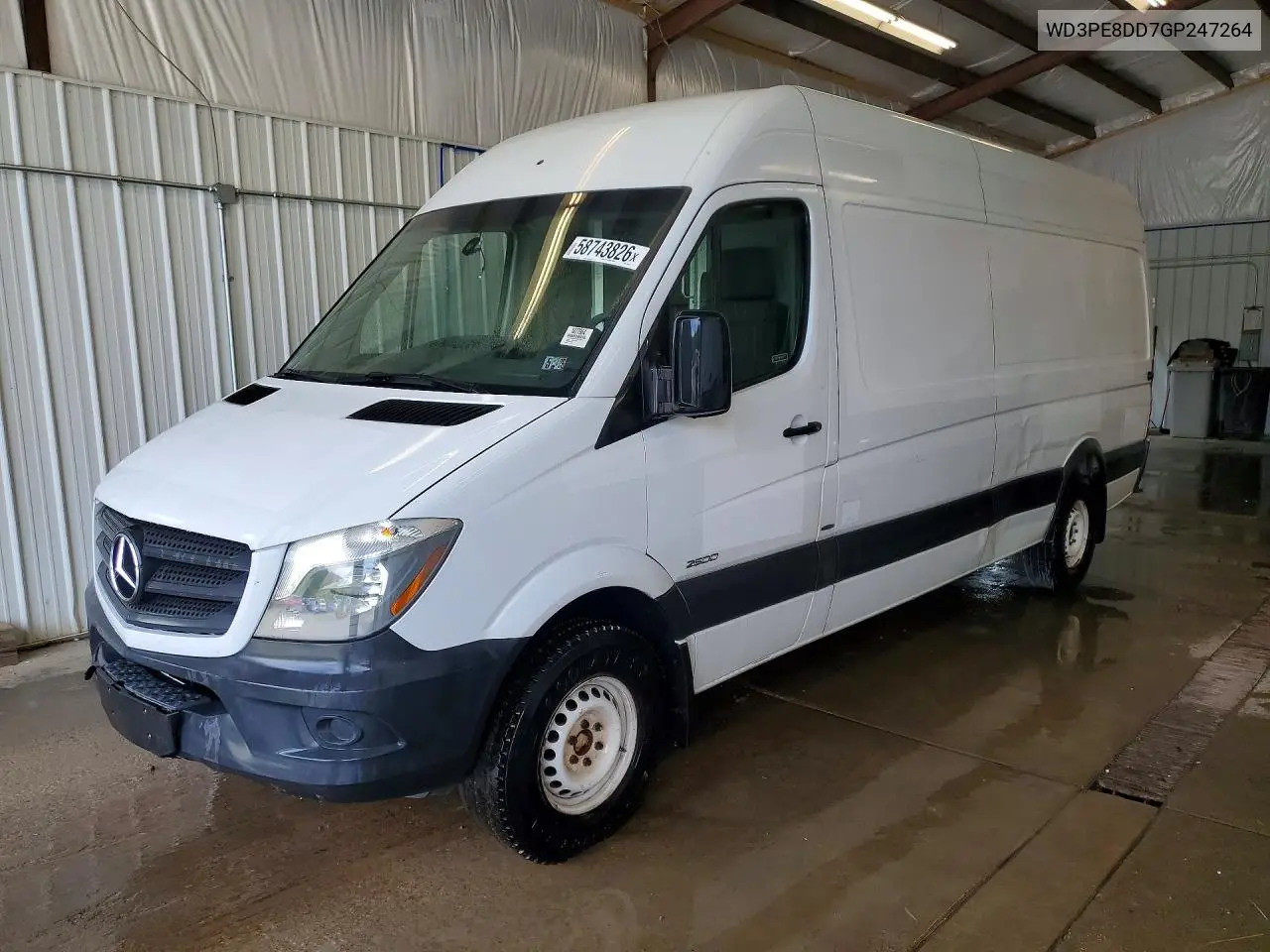 2016 Mercedes-Benz Sprinter 2500 Delivery Van VIN: WD3PE8DD7GP247264 Lot: 58743826