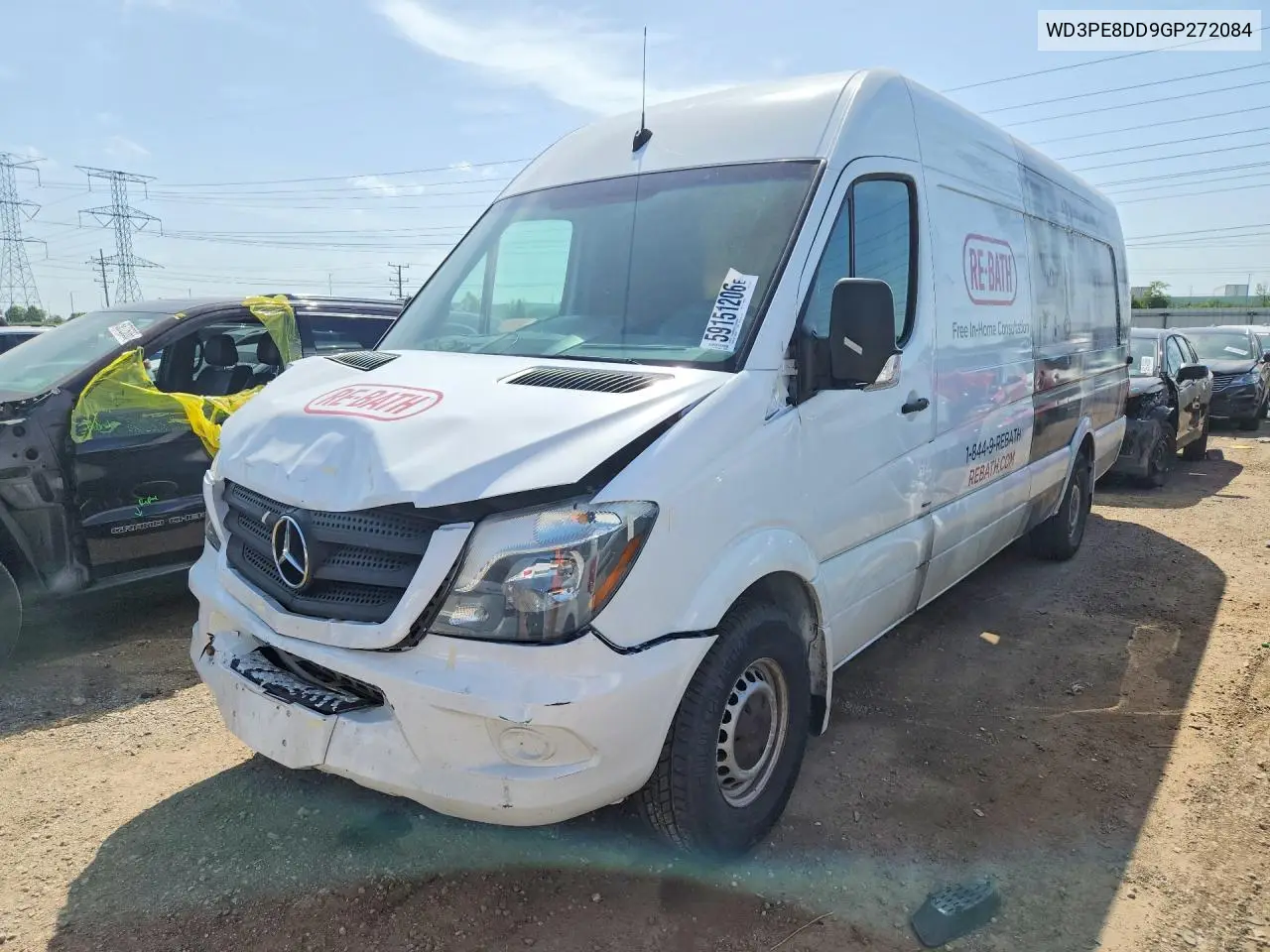 2016 Mercedes-Benz Sprinter 2500 VIN: WD3PE8DD9GP272084 Lot: 59151206
