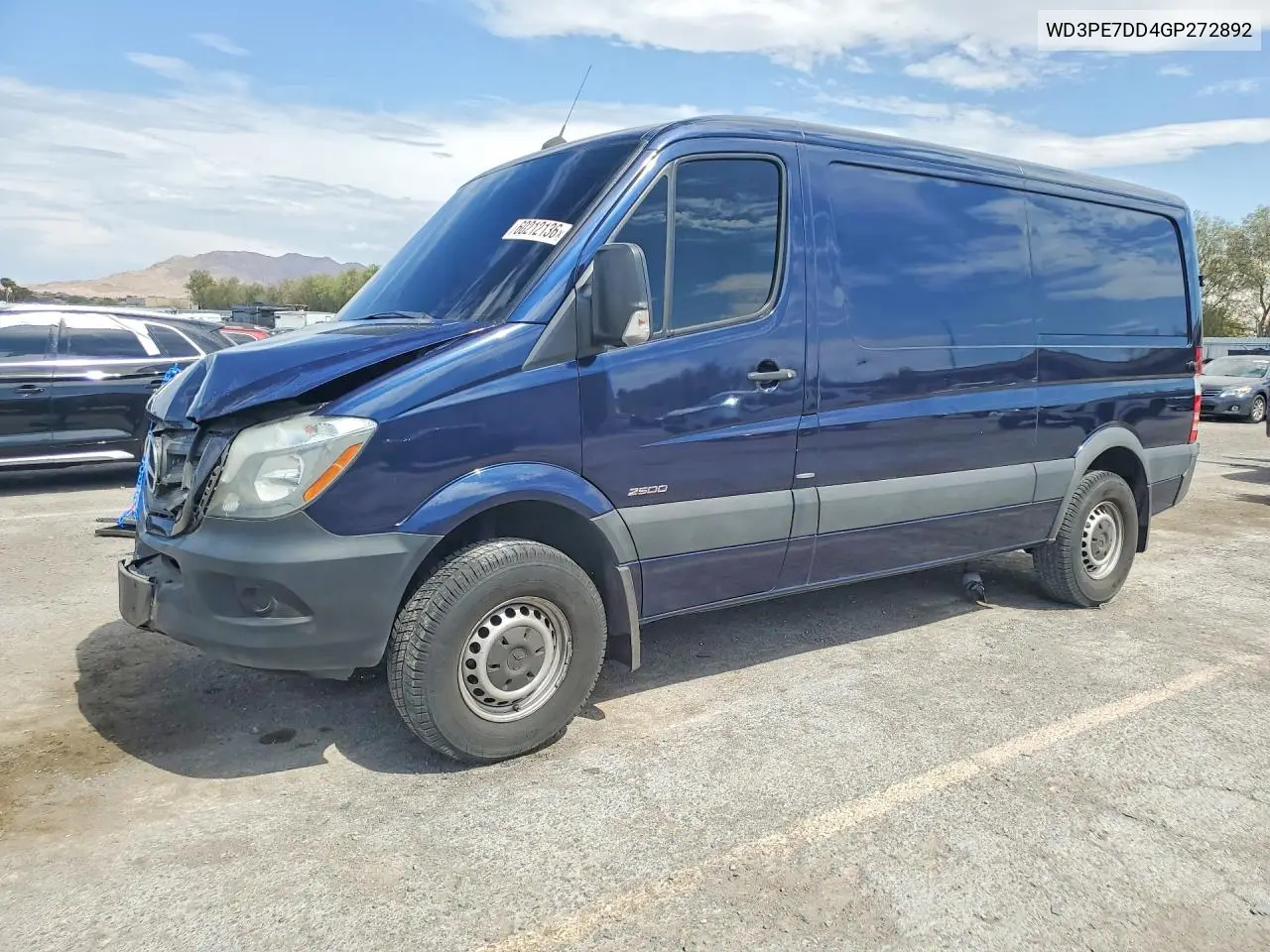 2016 Mercedes-Benz Sprinter 2500 VIN: WD3PE7DD4GP272892 Lot: 60212136