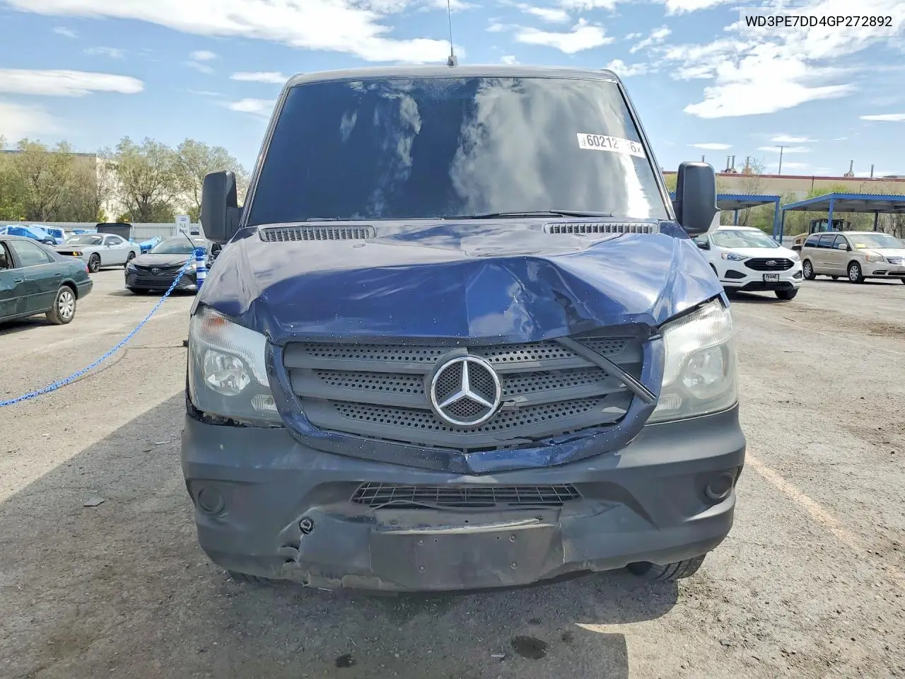 2016 Mercedes-Benz Sprinter 2500 VIN: WD3PE7DD4GP272892 Lot: 60212136