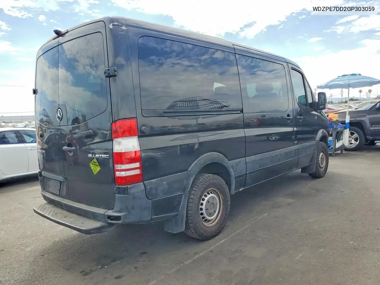 2016 Mercedes-Benz Sprinter 2500 VIN: WDZPE7DD2GP303059 Lot: 61794236