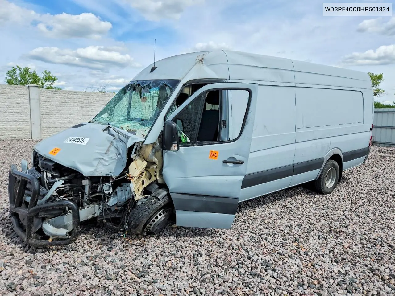 2017 Mercedes-Benz Sprinter 3500 VIN: WD3PF4CC0HP501834 Lot: 54149516