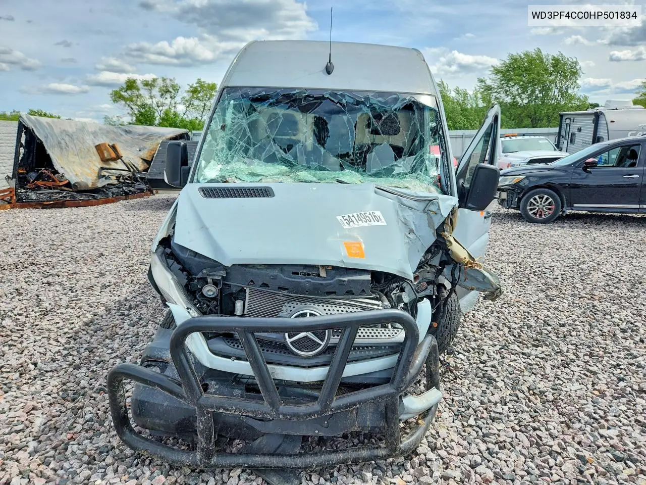 2017 Mercedes-Benz Sprinter 3500 VIN: WD3PF4CC0HP501834 Lot: 54149516