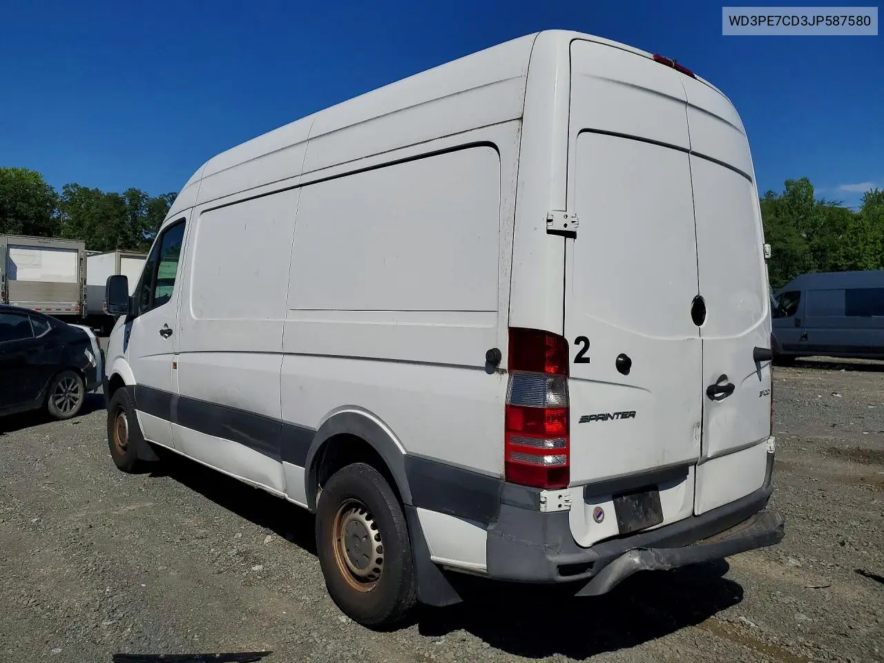 2018 Freightliner Sprinter 2500 Delivery Van VIN: WD3PE7CD3JP587580 Lot: 58092106