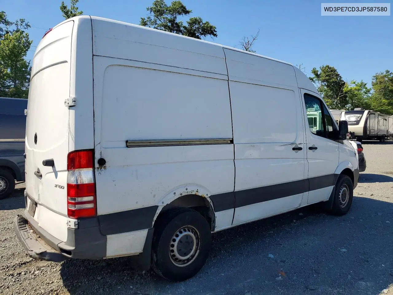2018 Freightliner Sprinter 2500 Delivery Van VIN: WD3PE7CD3JP587580 Lot: 58092106