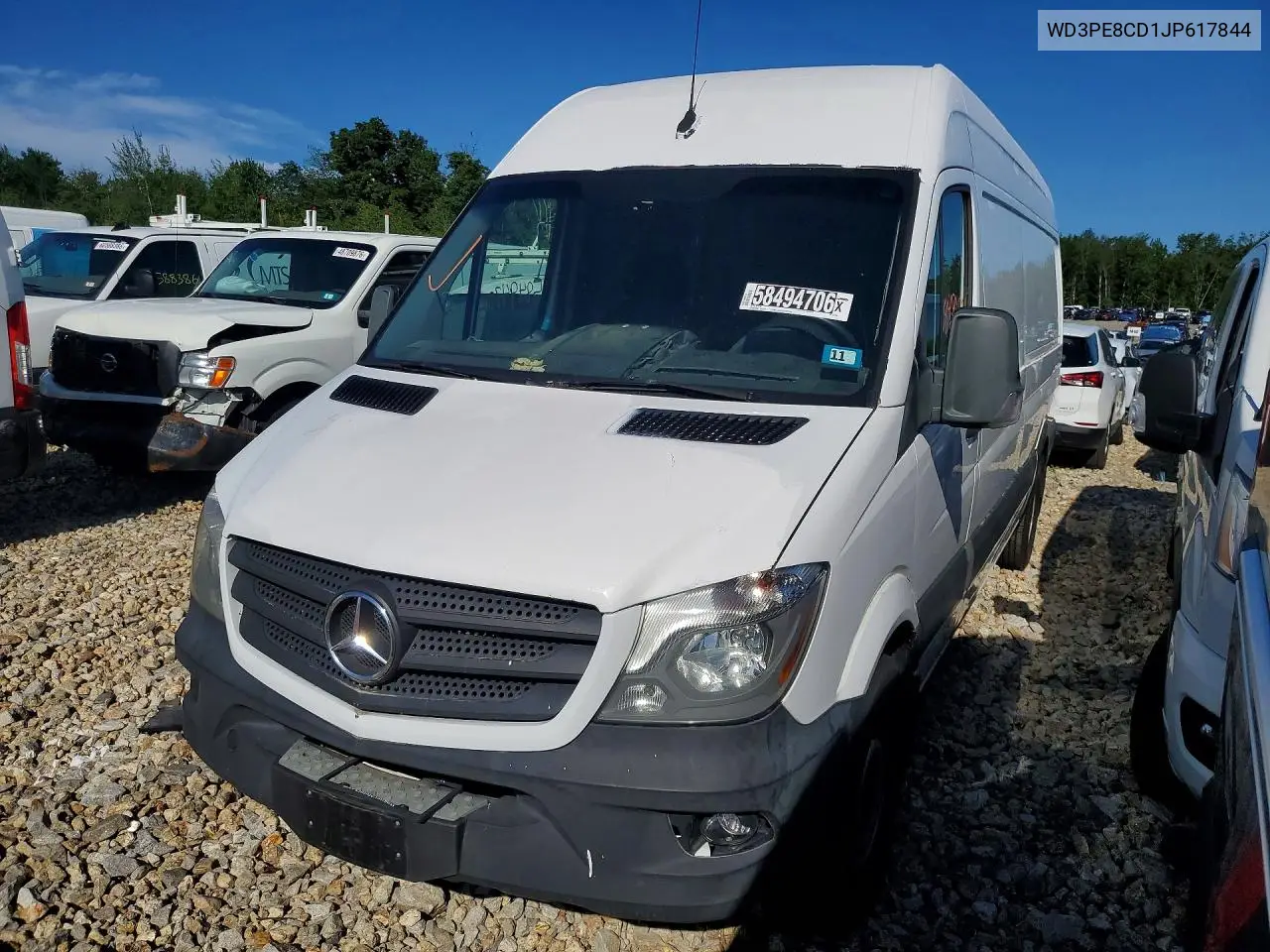 2018 Mercedes-Benz Sprinter 2500 VIN: WD3PE8CD1JP617844 Lot: 58494706