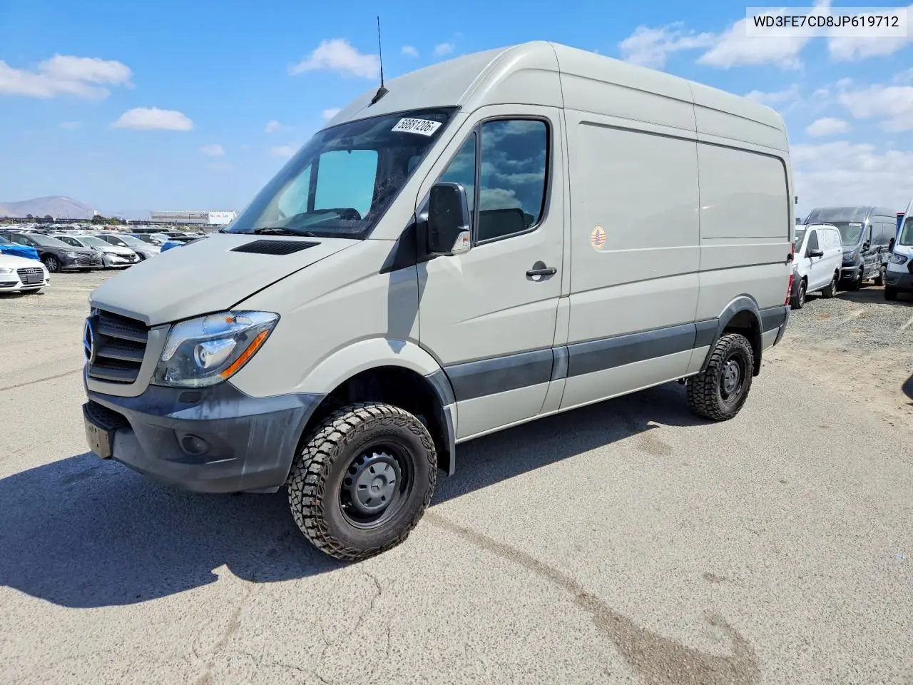 2018 Mercedes-Benz Sprinter 2500 Delivery Van VIN: WD3FE7CD8JP619712 Lot: 58881206