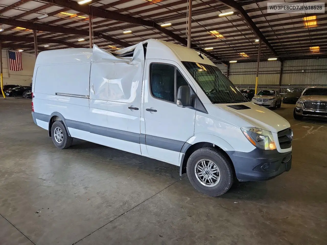 2018 Mercedes-Benz Sprinter 2500 Delivery Van VIN: WD3PE8CD7JP618528 Lot: 59602676