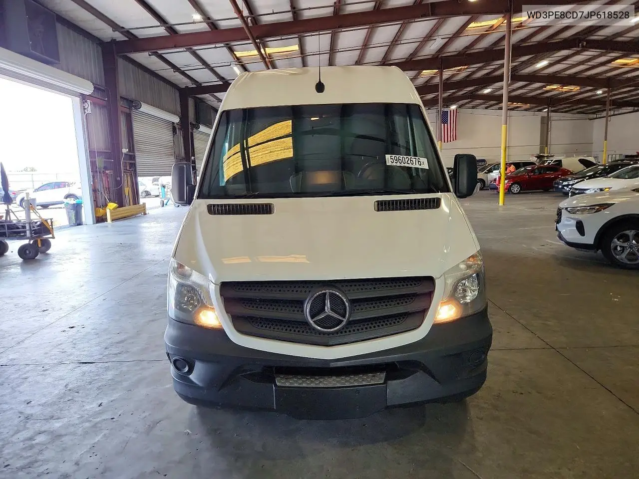 2018 Mercedes-Benz Sprinter 2500 Delivery Van VIN: WD3PE8CD7JP618528 Lot: 59602676