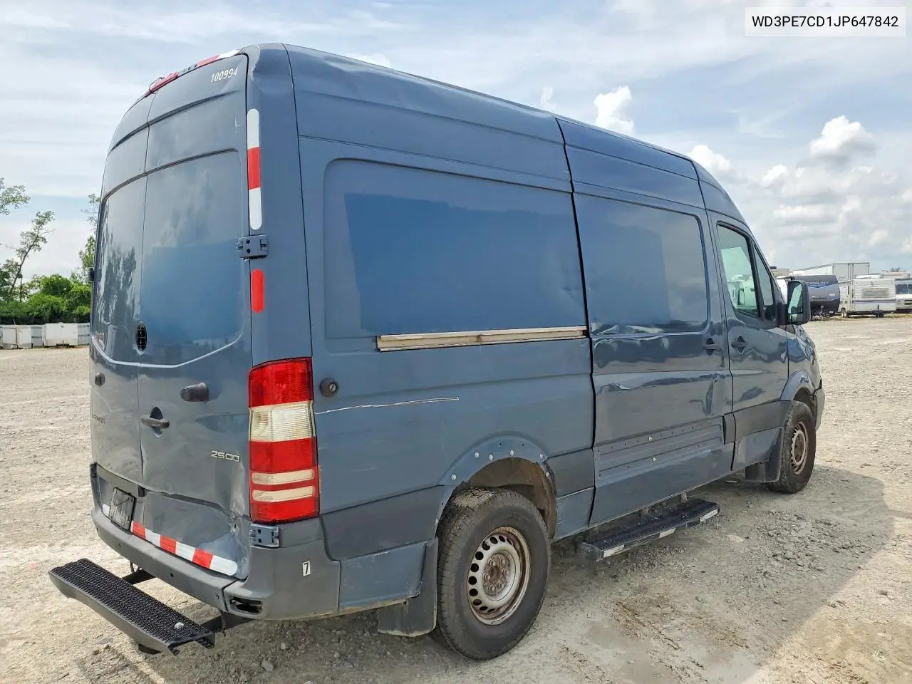 2018 Mercedes-Benz Sprinter 2500 VIN: WD3PE7CD1JP647842 Lot: 61771136