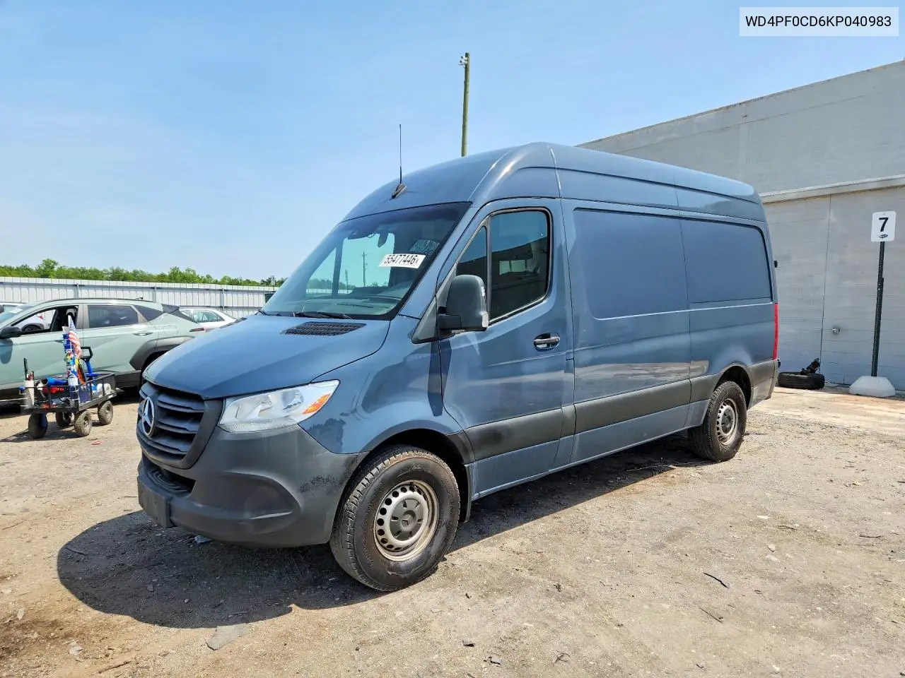 2019 Mercedes-Benz Sprinter 2500/3500 Delivery Van VIN: WD4PF0CD6KP040983 Lot: 55477446