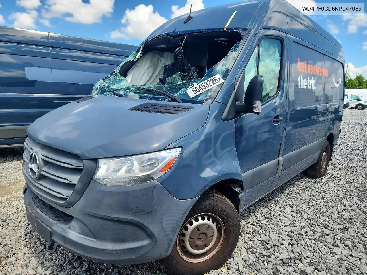 2019 Mercedes Benz Sprinter 2500 VIN: WD4PF0CD6KP047089 Lot: 56453226