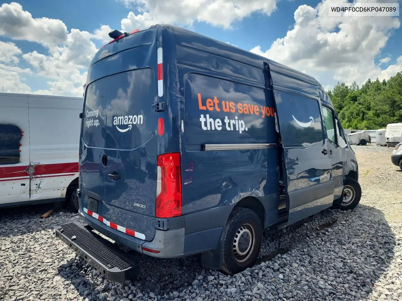 2019 Mercedes Benz Sprinter 2500 VIN: WD4PF0CD6KP047089 Lot: 56453226