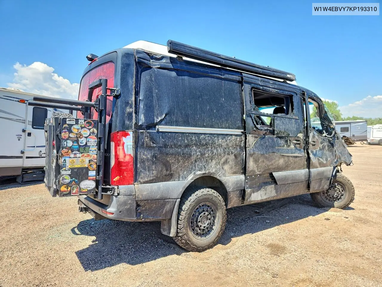 2019 Mercedes-Benz Sprinter VIN: W1W4EBVY7KP193310 Lot: 57324976